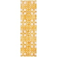 thumbnail image 2 of Safavieh Dip Dye Flower Distressed Wool Runner Rug, Ivory/Gold, 2'3" x 8', 2 of 7