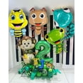 thumbnail image 5 of 4 InsectPaquete de 4 globos de papel de aluminio con diseño de animales de insectos de 18.0 in, globos de abeja, gecko, caracol y mantis para animales silvestres, suministros de de, 5 of 5