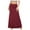 Red, variant on RUTAYY Women Casual Ruched Stretchy High Waist A-Line Skirt Flared Midi Skirt Solid Color Flowy Swing Skirts