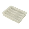 thumbnail image 1 of Organizador de cajones de cocina Organizador de cubiertos Utensilio expandible que ahorra espacio Blanco, 1 of 9