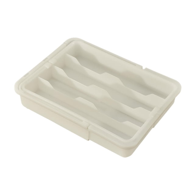Organizador de cajones de cocina Organizador de utensilios Expandible Ahorra espacio Cubiertos Blanco