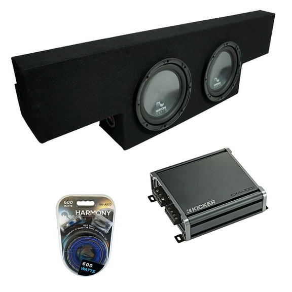 01-06 Chevy Silverado Non-HD Crew Truck Harmony R104 Dual 10" Sub Box & CXA400.1