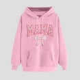 thumbnail image 4 of GA WEIHUA Clearance SaleMama Fleece Sweatshirts Women Casual Oversized Pullover Hoodies 2025 Loose Drop Shoulder Cute Heart Graphic Hooded Shirts Personalized Mom Gift for Her(Pink,XL), 4 of 4