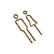 thumbnail image 1 of Hombres Mujeres Letrero de baño Letrero de puerta de baño Calcomanías Indicador Placa Baño Decoración Baño 3D WC Pegatinas para centro comercial Bar oro Soledad Letrero para puerta de baño, 1 of 9