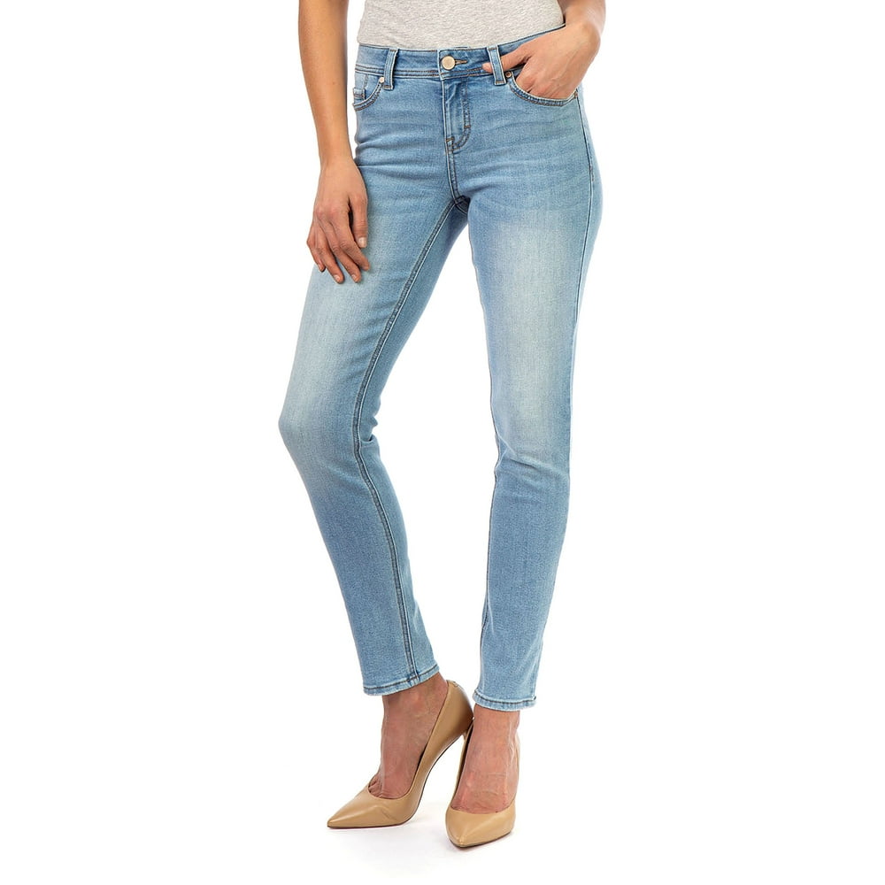 Jordache - Jordache Women's Mid Rise Skinny Jean, Regular Inseam ...