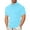 Light Blue, variant on MIXUE Polo Shirts For Men Summer Solid Color Lapel Button Down Short Sleeve Slim Fashion Comfortable Tee Shirts Activewear,Red,XXXL