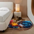 thumbnail image 3 of Farmhouse Rooster Round Rug 4ft Washable Circle Entryway Rugs Non Slip Vintage Farm Chicken Sunflower Wooden Area Rug Indoor Floor Carpet for Bedroom Kitchen Living Room Home Office Dining Room, 3 of 8