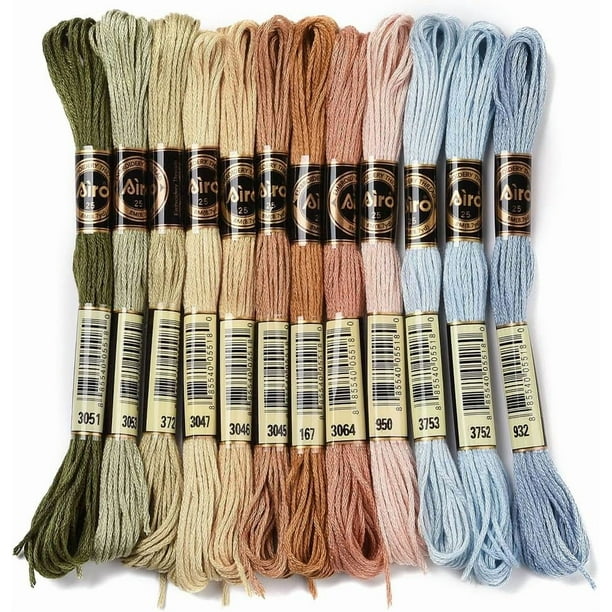 12 madejas de hilo de bordar, hilo matizado de 6 hebras, hilo para pulseras de la amistad en degradado de color.