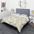 thumbnail image 3 of Designart 'Floral pattern with flowers' Mid-Century Modern Duvet Cover Set, 3 of 4