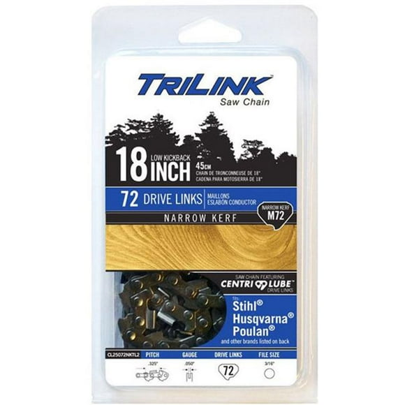 Trilink Saw Chain CL25072NKTL2 Scie à Chaîne Étroite - 0,050 Po - 72 Maillons d'Entraînement