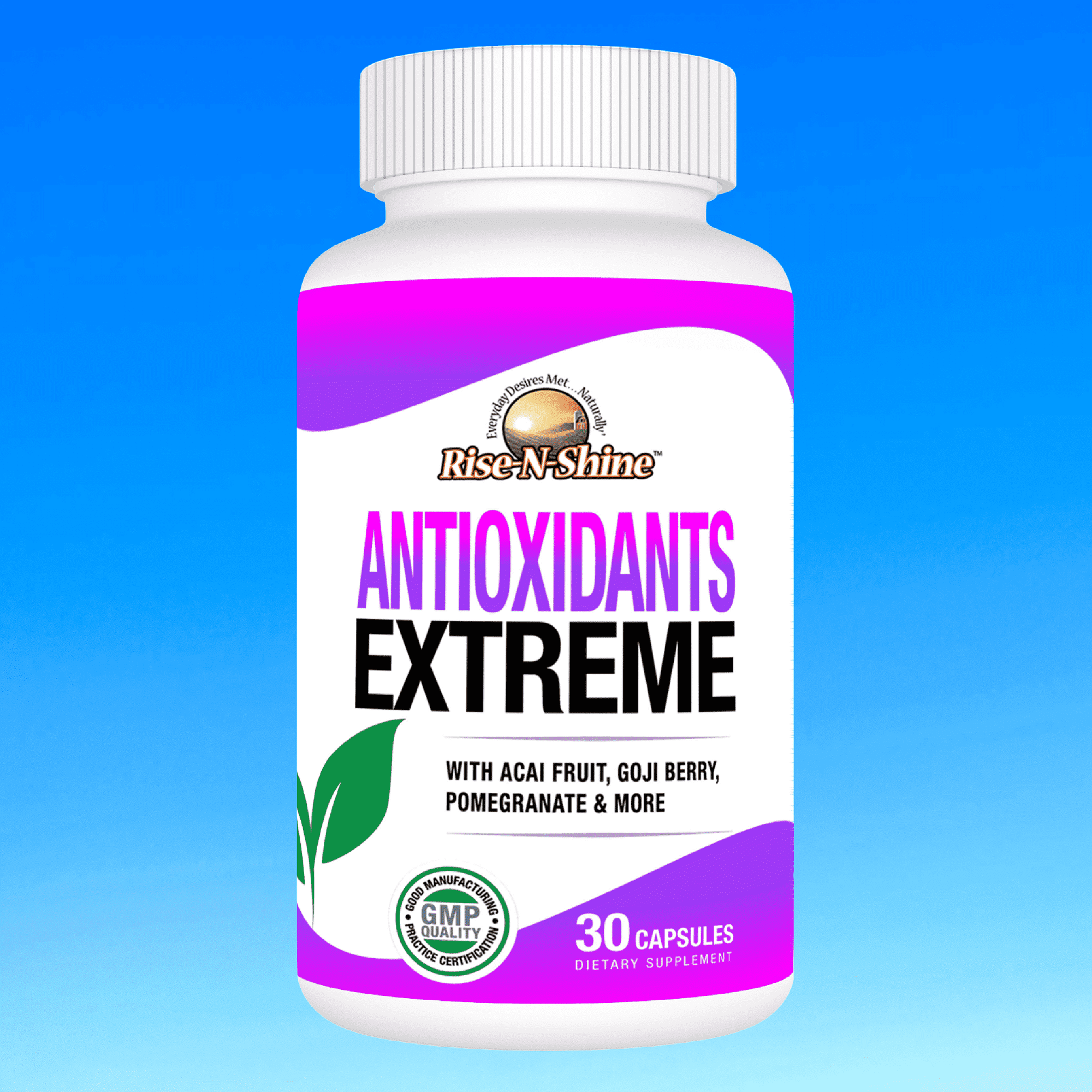 Rise-N-Shine Antioxidants Extreme Superfood Antioxidant & Immune Support Capsules, 30 Count