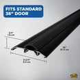 thumbnail image 2 of M-D Building Products 11821 3-3/4 in. x 3/4 in. x 36 in. Black Aluminum and Vinyl Heavy-Duty Low-Profile Threshold, 2 of 8
