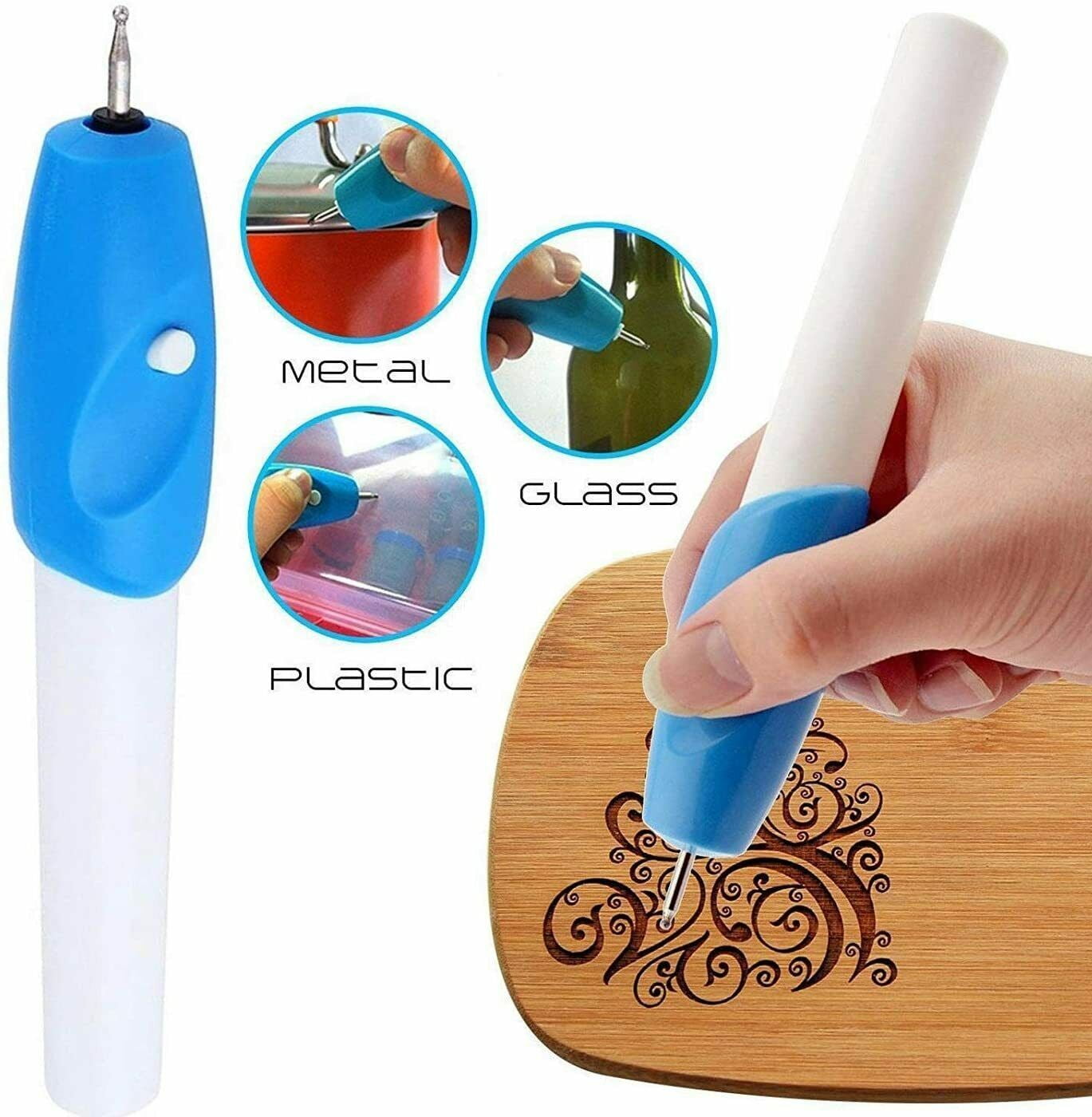 Cordless Engraving Engraver Pen - Perfect for Metal Wood Ceramic Glass -  Accessory Tool for Crafting - Label Tools Jewelry and Valuables 