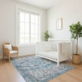 thumbnail image 7 of Addison Rugs Mayfield Premium Machine Washable Traditional Border Blue Rectangle Rug, 3' x 5', 7 of 7