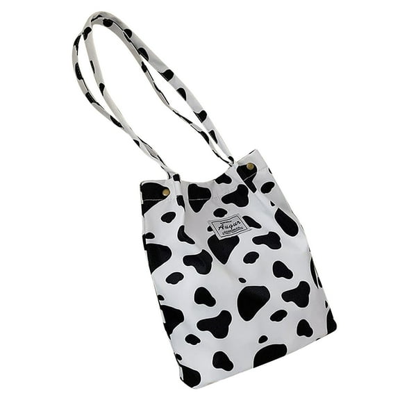 Mepaouo Tote Bag Canvas Handbags for Women Cow Print Large Size Crossbody Shoulder Rucksack