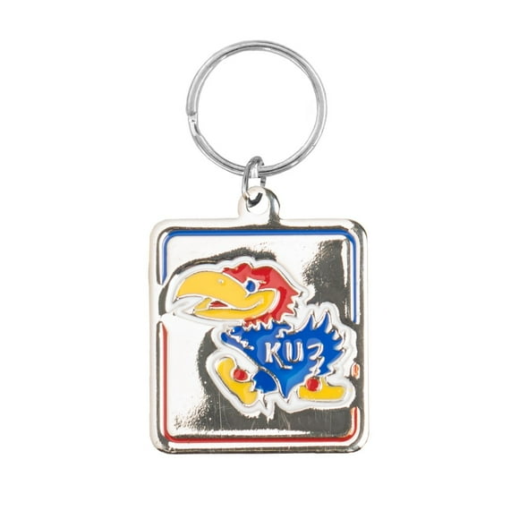 Little Earth NCAA Collier pour Animaux de Compagnie Kansas Jayhawks Charmencaa Collier pour Animaux Argent 1.25 Pouces" par 1.325 Pouces