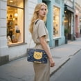 thumbnail image 7 of FORMRS Women Crossbody Purse with Chain Strap Vegan Leather Shoulder Handbag, Orange Cat Planet, 7 of 7