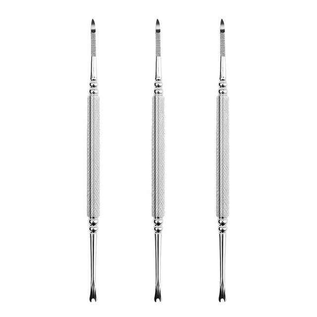 Miangastore 3pcs Nail Art Dead Skin Forks Manicure Tools Under Nail Cleaner Tools Foot Dead Skin Removal Tools
