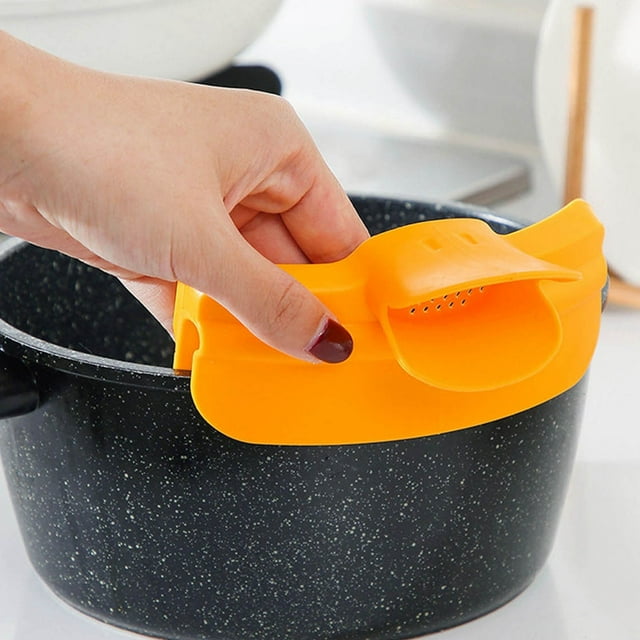 Spill Proof Kitchenware Round Edge Silicone Funnel Diversion Device for Mess- Liquid Transfer and Nozzle Control
