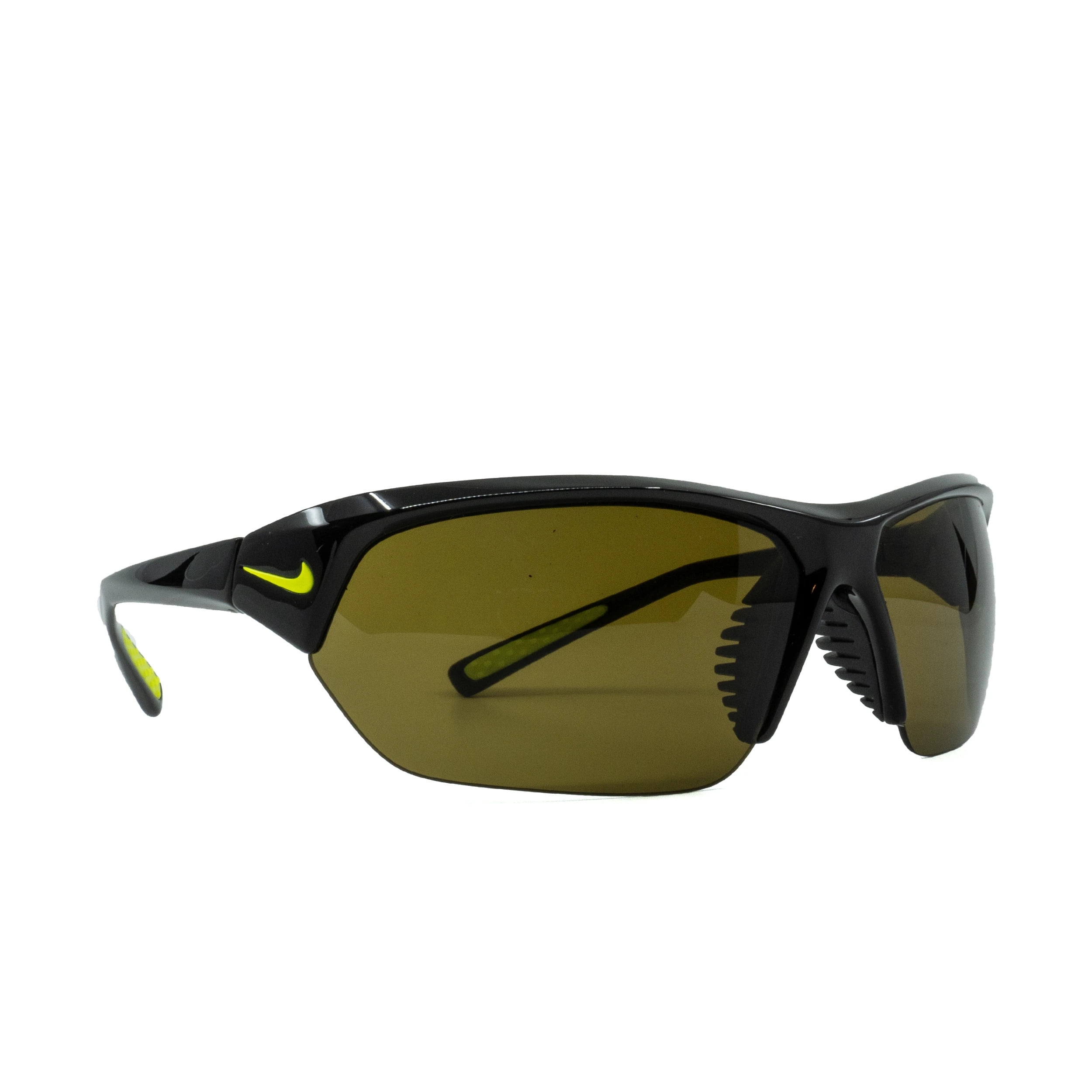 Nike Skylon Ace Unisex Black/Volt Sports Wrap Sunglasses with Max Optics Lens