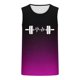 thumbnail image 4 of Camiseta sin mangas de cuello redondo para hombre, estampada, informal, deportiva, elástica, de moda, de poliéster., 4 of 4