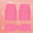 thumbnail image 5 of Carbella Pink Car Mats, 3 Piece Full Set Waterproof Trim-to-Fit Pink Floor Mats for Cars Trucks SUV, Deep Dish All-Weather Pink Car Floor Mats, Flexible Rubber Automotive Floor Mat Set for Women, 5 of 10