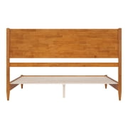 AFI Pasadena King Solid Wood Low Profile Platform Bed, Light Toffee