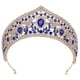 thumbnail image 5 of Tiara de corona para novia, diadema, corona de novia, tocados para fiestas, accesorios de fotografía Azul, 5 of 9