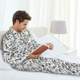 thumbnail image 4 of Wukai winter Ski Element Men's Long-Sleeve Pajama Set - Comfortable Sleepwear with Button-Down Shirt and Pants-XX-Large, 4 of 6