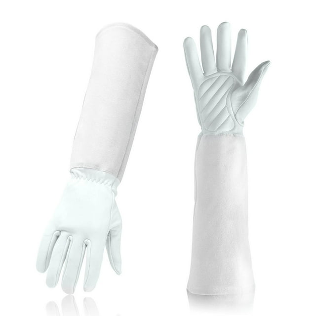 Gants de Jardinage à Manches Longues / Gants de Protection Résistants aux Perforations avec Poignets Allongés / Design Confortable et Respirant pour la Taille, la Plantation, le Jardinage / 1 Paire / Taille Universelle