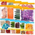 thumbnail image 1 of FAYOGOO Sacs de Congélation Réutilisables, Lot de 20, Rangement Alimentaire, Ziplock Transparent, Sacs Épais pour Collations, Sacs Moyens, Grands Contenants Alimentaires Lavables pour Repas, Pain, Refermables, Fruits, pour Lunch d'Enfants, 1 of 7