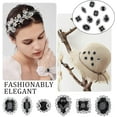 thumbnail image 4 of 24 botones de diamantes de imitación para coser, 6 estilos, adornos de diamantes de imitación negros facetados., 4 of 7