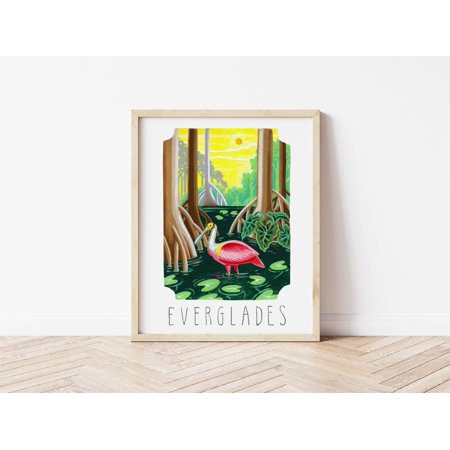 POSTER Everglades National Park Print. Florida Art. National Park Art. Travel Print. National Park Gift. National Park Poster. Travel Gift.-UNFRAMED