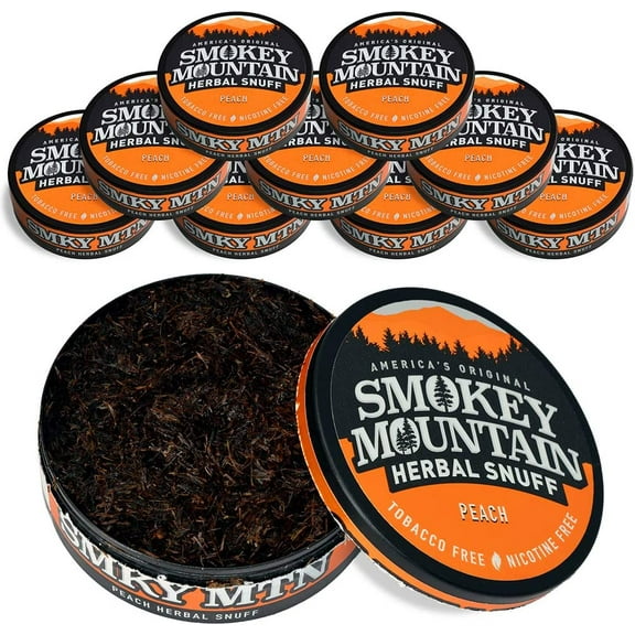 Smokey Mountain Herbal Long Cut – Peach – 10 Can Box