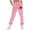 Pink, variant on Sakmal Womens Pants Winter Athleisure Joggers Sweatpants Full Length Floral Pink High Waisted Pants with Pockets