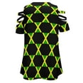 thumbnail image 5 of National Flag Jamaica Womens Summer V Neck Zipper Top Short Sleeve T Shirt Off Shoulder Top Casual Classy Loose Shirts, 5 of 7