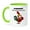 Green/White, variant on 3drose, Funny Cute Colorful Funky Rooster Playing Saxophone Cartoon, 11oz Two-tone Yellow Mug