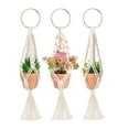 thumbnail image 1 of Advancent 3 Pieces Macrame Plant Hangers Simple Pot Layout Fixator Indoor Plants Hanging Outdoor Style Holder Household Scene Flower Type2 NO2, 1 of 6