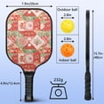 thumbnail image 3 of Pickleball Paddles Set,Pioneer Flower Floral Print Pattern Fiberglass Surface Pickleball Racket Set with 2 Indoor Outdoor Pickleball Balls and Pickleball Bag,Pickle-ball Equipment, 3 of 6