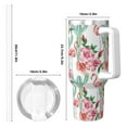 thumbnail image 4 of KLL Flamingo Flower Print 40oz Stainless Steel Insulated Car Cup Coffee Mug with Spillproof Lid - Keep Your Drink Hot or Cold on the Go, 4 of 8