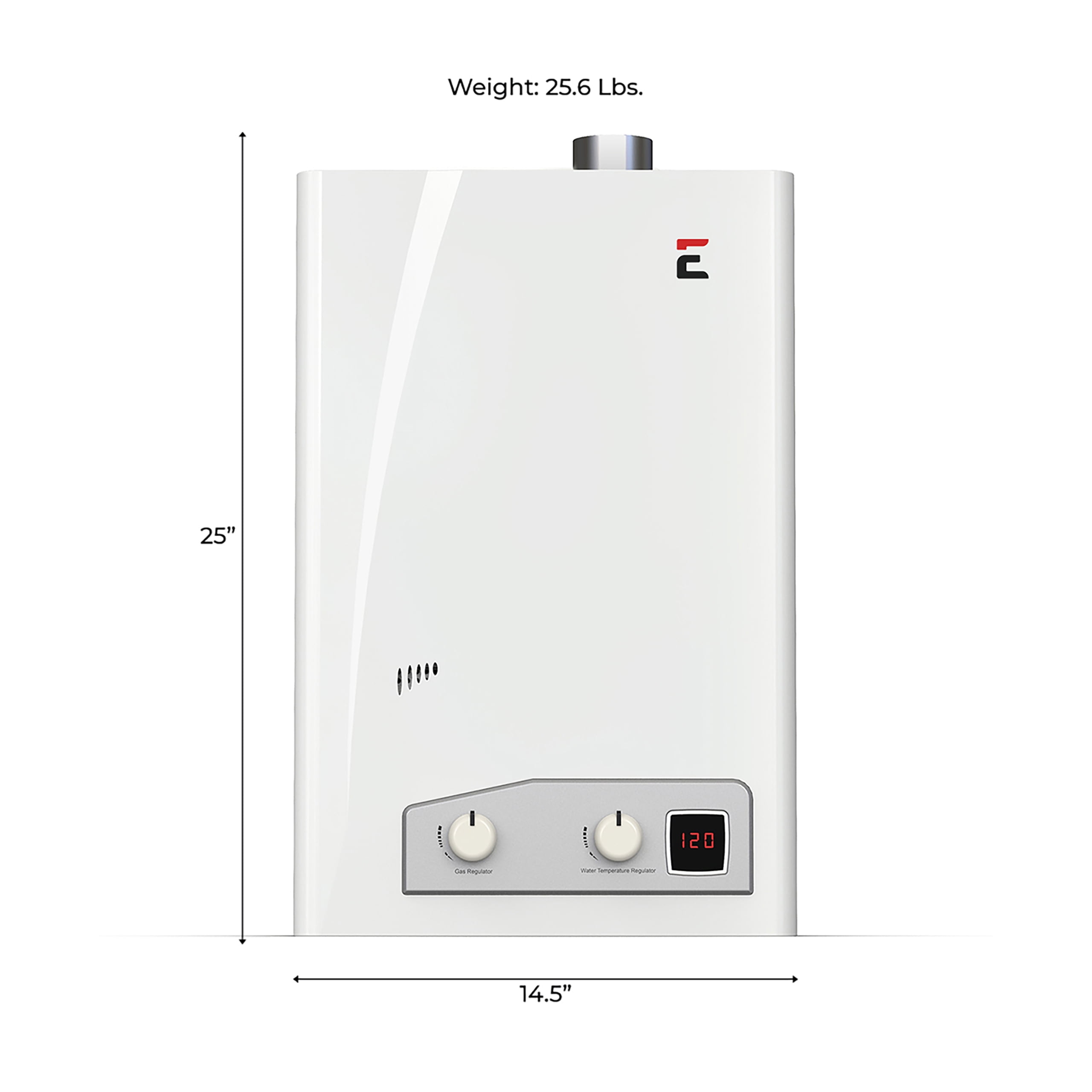 Eccotemp Liquid Propane Water Heater for Indoor, 40 GPM Capacity with Accessories 6 Piece Pack