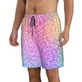 thumbnail image 2 of Bixox Men's Colorful Glitters printing Casual Classic Fit Short Summer Beach Shorts, 2 of 6