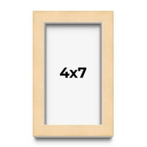 4x7 In Frame Beige Real Wood Picture Frame Width 0.75 inches | Interior Frame Depth 0.5 inches |