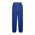 thumbnail image 4 of Boys Girls Fuzzy Fleece Pajama Pants Elastic Waist Wide Leg Baggy Sweatpants Kids Winter Warm Trouser New Toddler Sweatpants Girls Blue 5 Years, 4 of 9