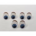 thumbnail image 2 of Pair of Zim's 30mm x 25mm Oval Blue with Brown Eyelid Comical Cartoon Plastic Safety Eyes for Craft Amigurumi , Toys or Puppets (Pack of 3), 2 of 4