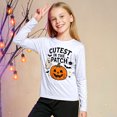 thumbnail image 7 of Kiijoy Girls Halloween Long Sleeve T Shirt Kids Cotton T-Shirt Top, White, Sizes 2-13, 7 of 7