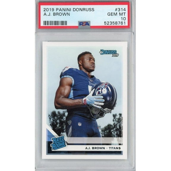 Graded 2019 Panini Donruss AJ Brown #314 Rookie RC Football Card PSA 10 Gem Mint