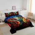 thumbnail image 3 of Erosebridal Magic Dragon Animal Bedding Full Comforter Set, Retro Wildlife Down Comforter, REversible 3 Pieces, Microfiber, 3 of 7