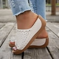 thumbnail image 6 of Leozcaa Orthopedic Dress Sandals for Women Summer Beach Platform PU Wedge Arch Support Slippers Slides, 6 of 8