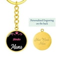 thumbnail image 5 of Dog Mom Keyring Jindo Mama Circle Keychain Stainless Steel or 18k Gold, 5 of 12